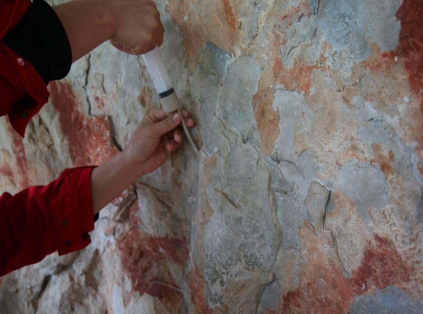 世界遗产花山岩画 修复