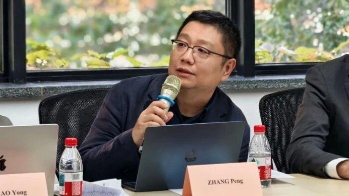 Professor Zhang Peng speaking